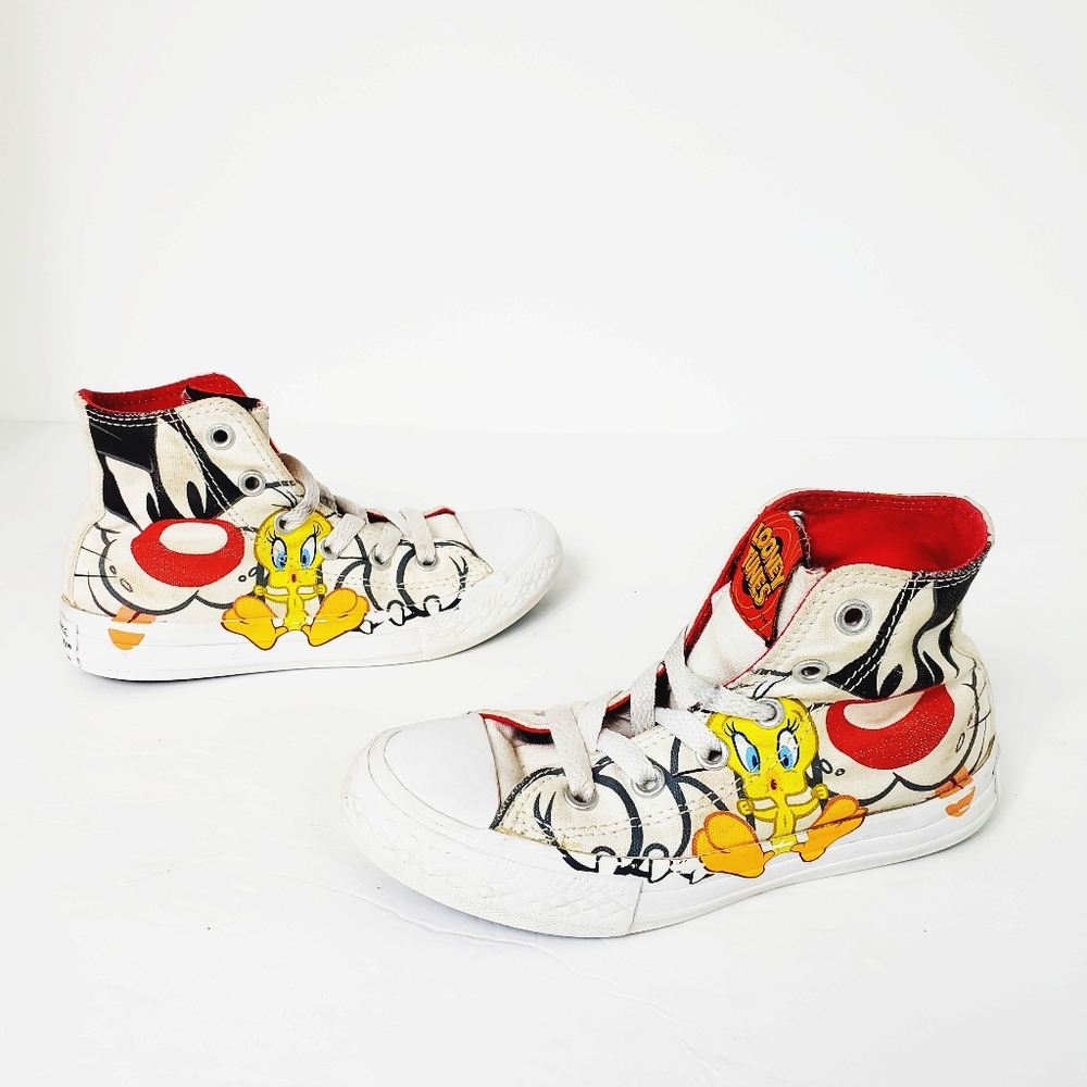 Limited Looney Toons Converse Hi Top Tweety Kid 11 - Picture 1 of 10